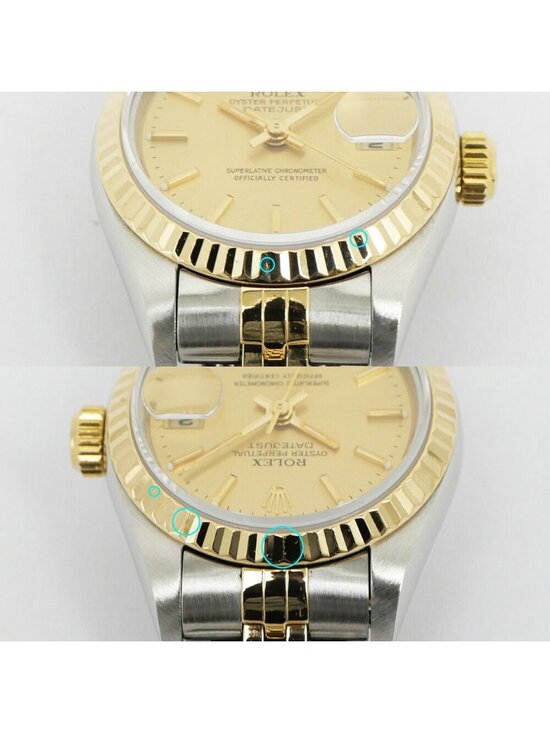 Rolex Datejust Champagne Dial No YG SS Watch Automatic Winding OH Polished